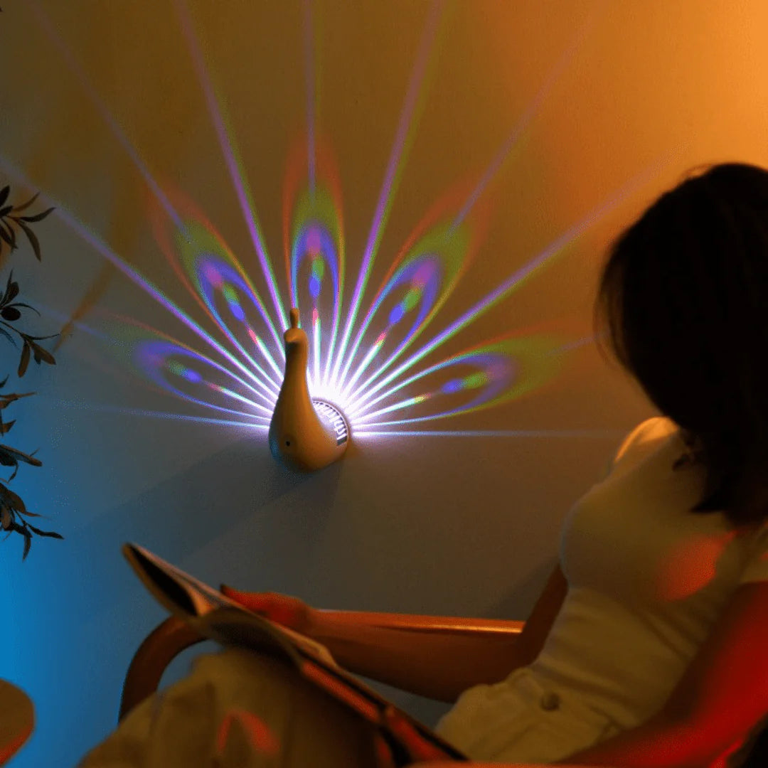 Peacock Night Light Projector