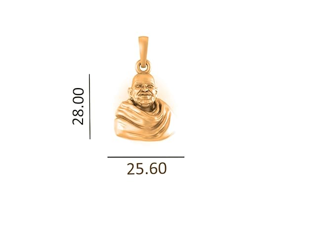 Sterling Gold Plated Neem Karoli Baba Pendant