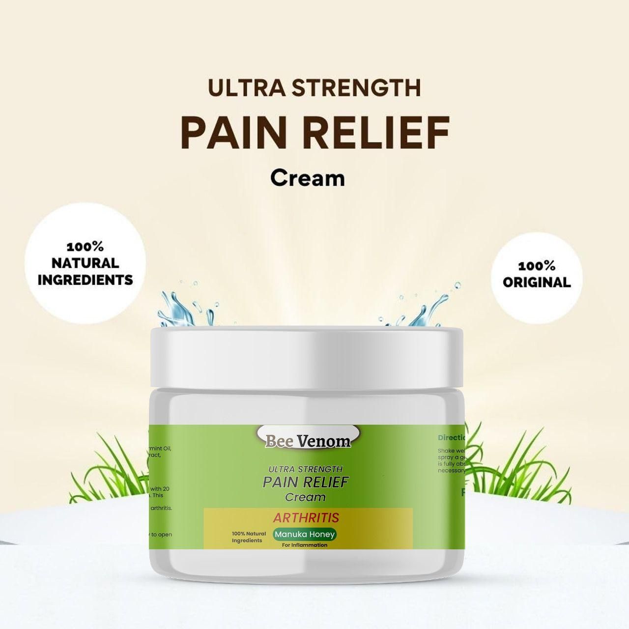 Bee Venom Ultra Strength Pain Relief Cream 100gram (BUY 1 GET 1 FREE)