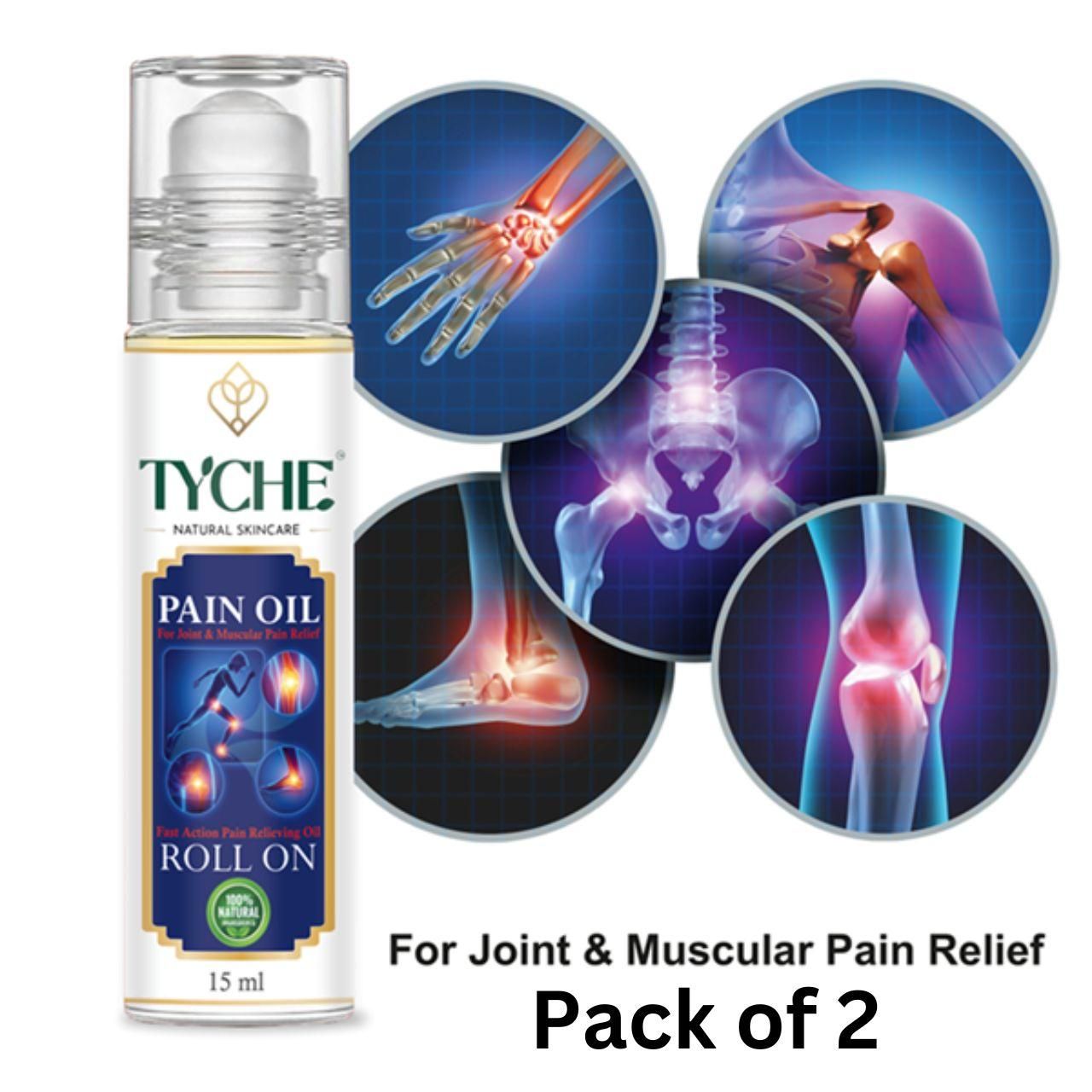 Tyche Pain Oil - Joint & Mascular Pain Relief Oil 15 ml (Pack of 2)