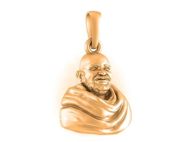 Sterling Gold Plated Neem Karoli Baba Pendant