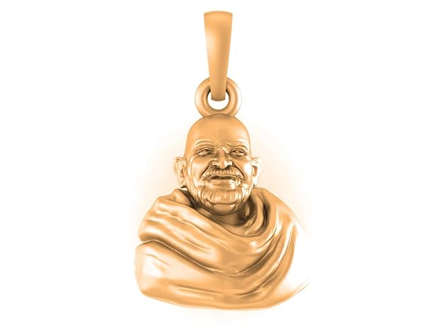 Sterling Gold Plated Neem Karoli Baba Pendant