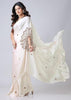 Satin Silk Printed Kaftan Saree With Unstitched Blouse