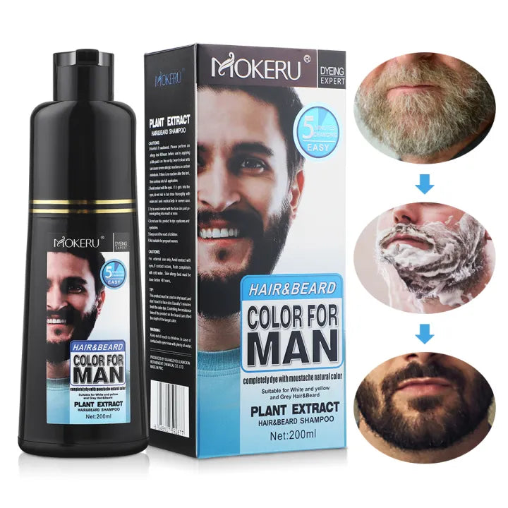 MOKERU Hair & Beard Color For Man ( BUY 1 GET 1 FREE )