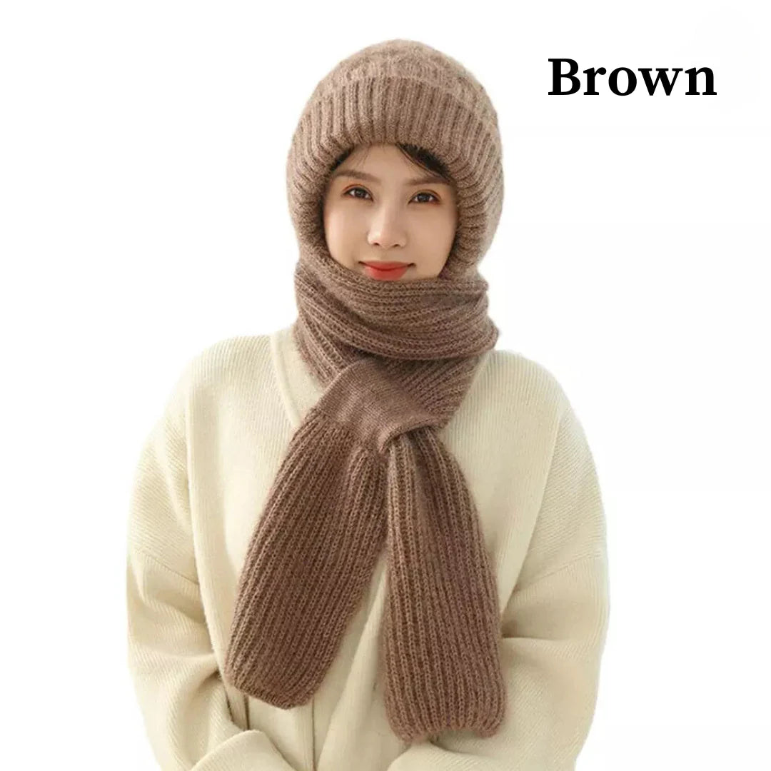 Windproof Scarf With Cap