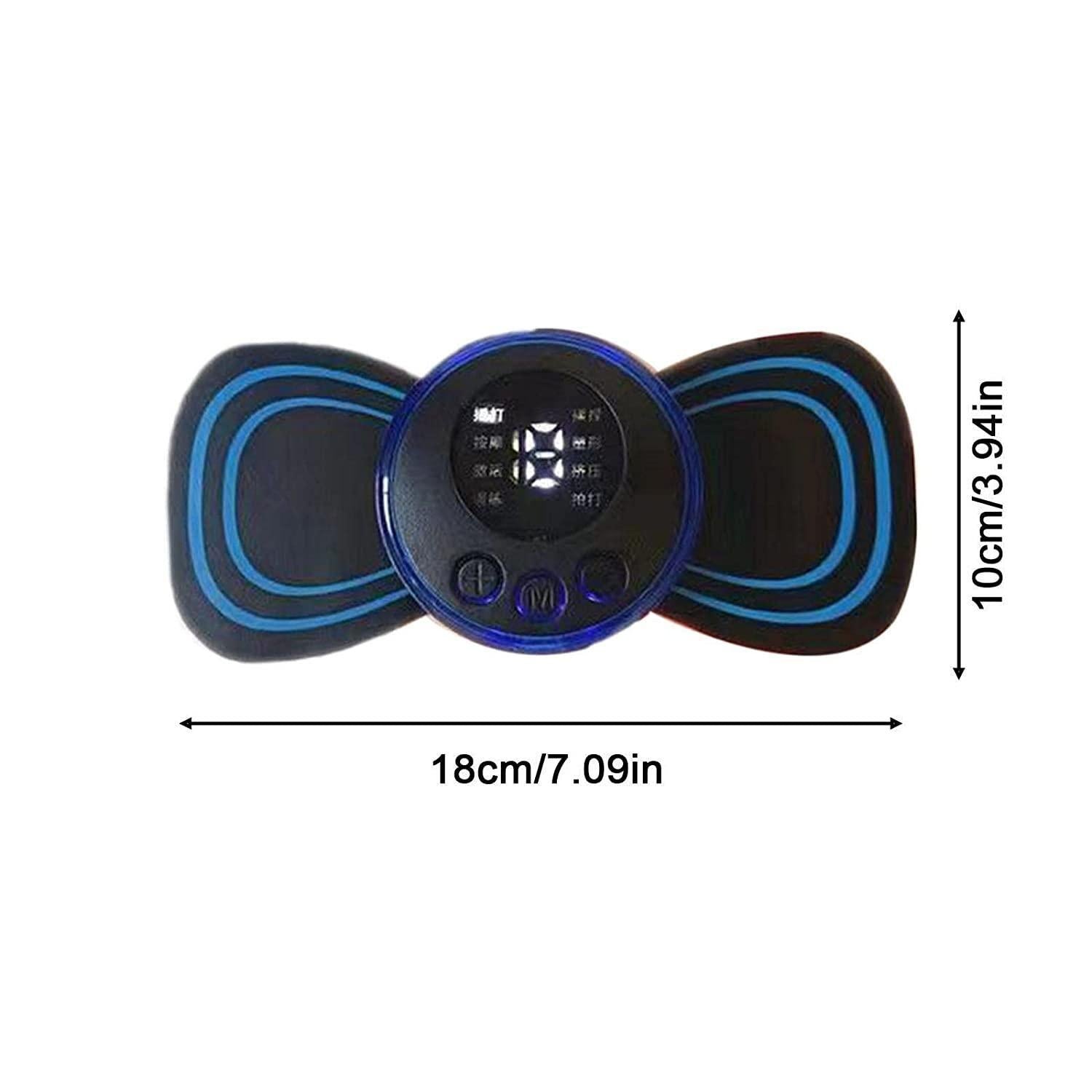 Mini Massager with 8 Modes and 19 Strength Levels, Rechargeable Electric Massager Sticker, Cordless Massager, Portable Body Massage