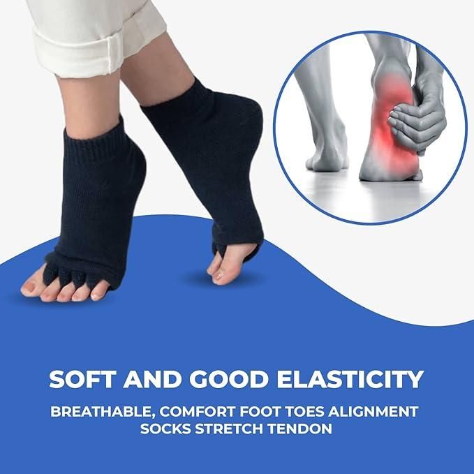 Cotton Foot Alignment Socks - 5 Toe Separator - Assorted Colors – Buddy