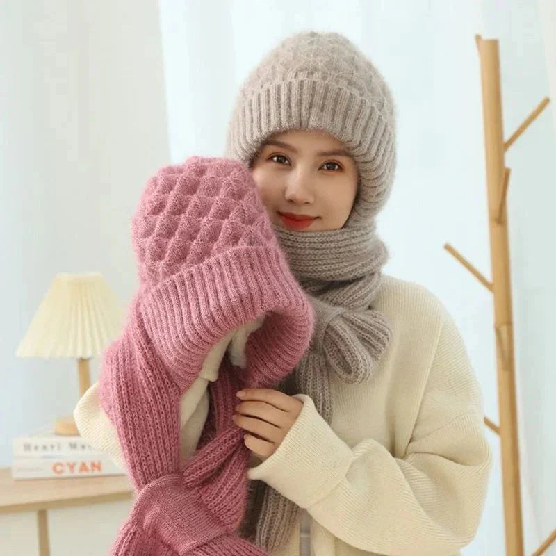 Windproof Scarf With Cap