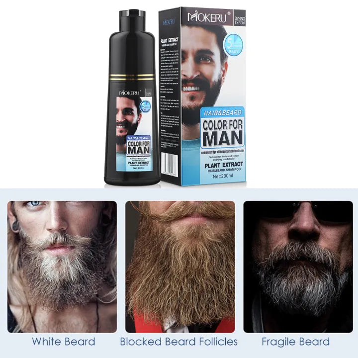 MOKERU Hair & Beard Color For Man ( BUY 1 GET 1 FREE )