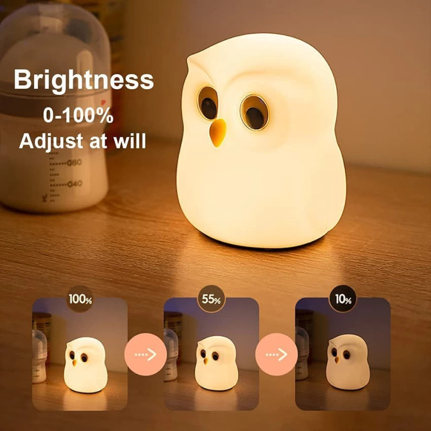 Color changing cute led owl lamp