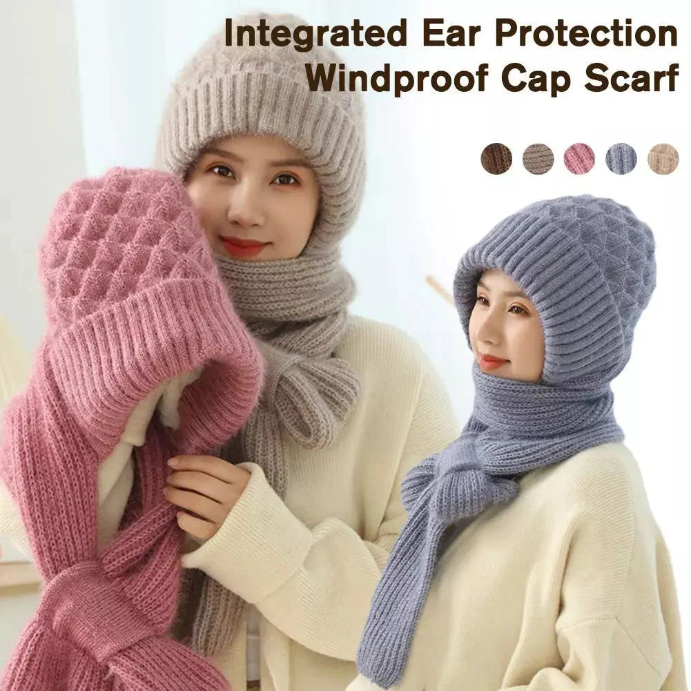 Windproof Scarf With Cap