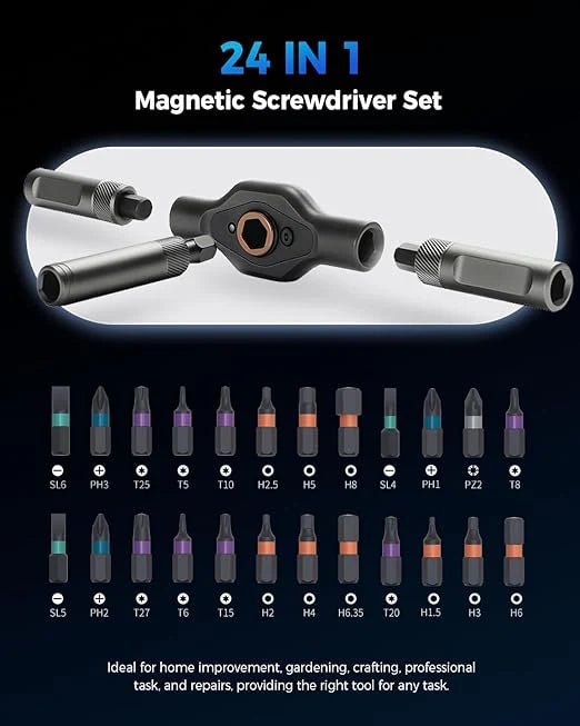 24 in 1 Magnetic Screwdriver Set