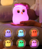 Color changing cute led owl lamp