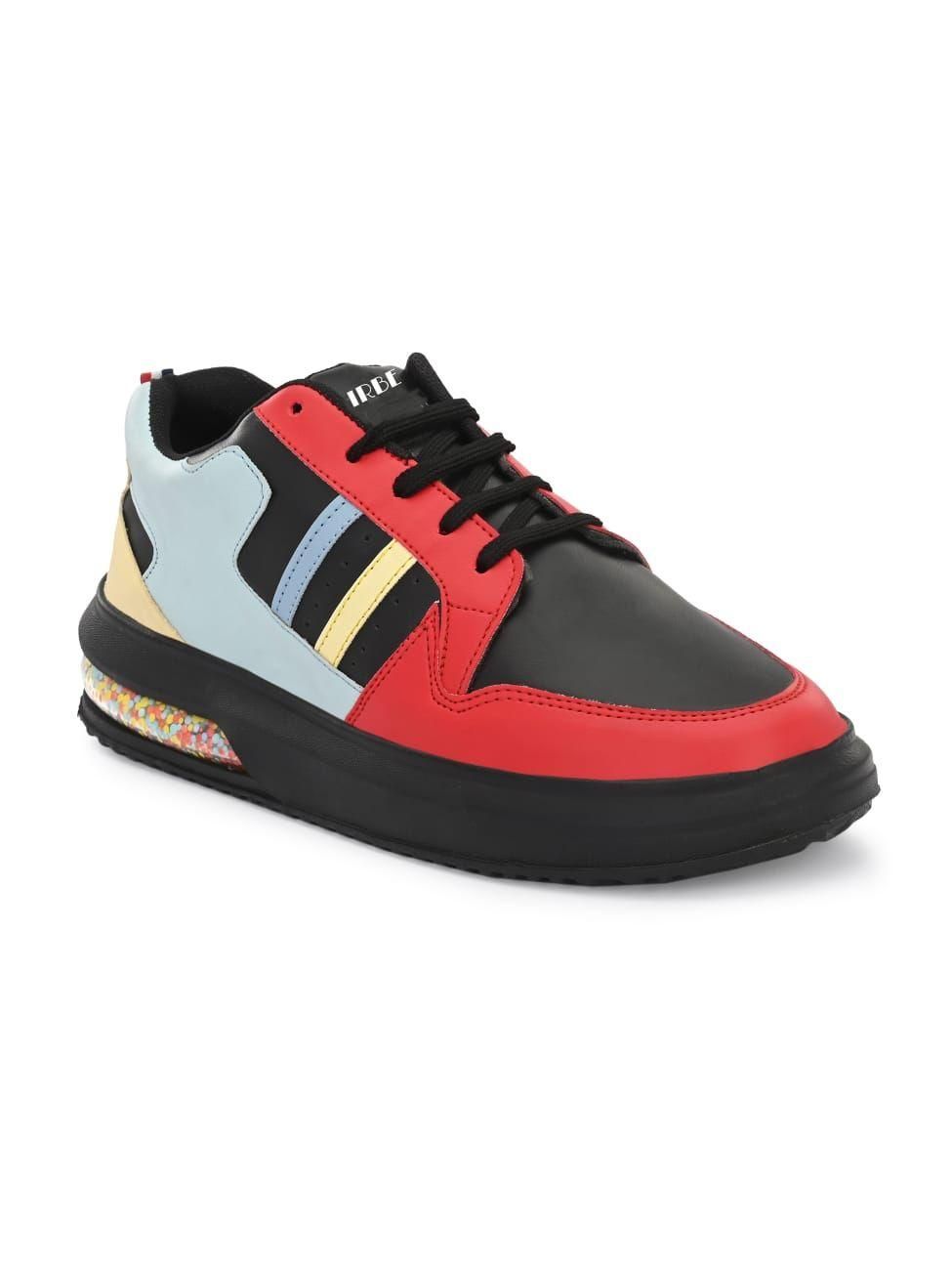 Airbell Synthetic Lace-ups Casual Sneaker for Men's (Black)