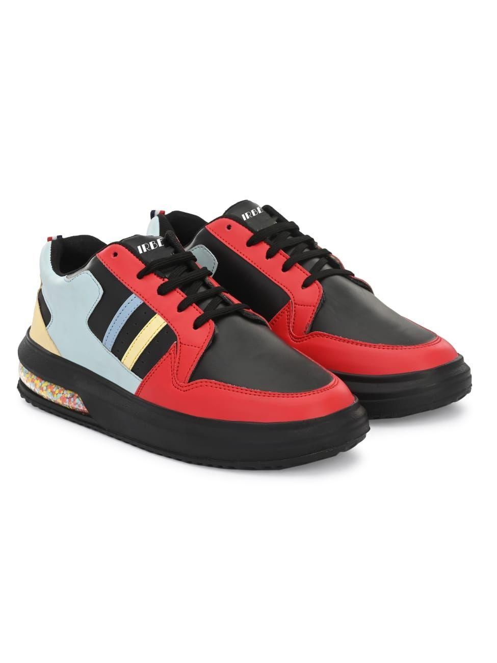Airbell Synthetic Lace-ups Casual Sneaker for Men's (Black)