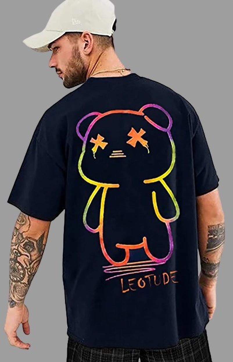 Men's Printed Loose Fit Half Sleeve T-shirt