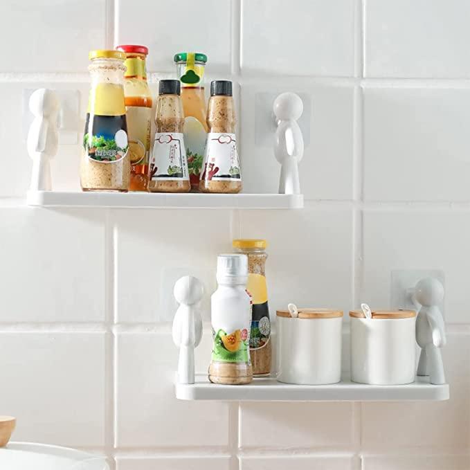 Wall Hanging Bathroom Shelf Storage Rack (Pack of 2)