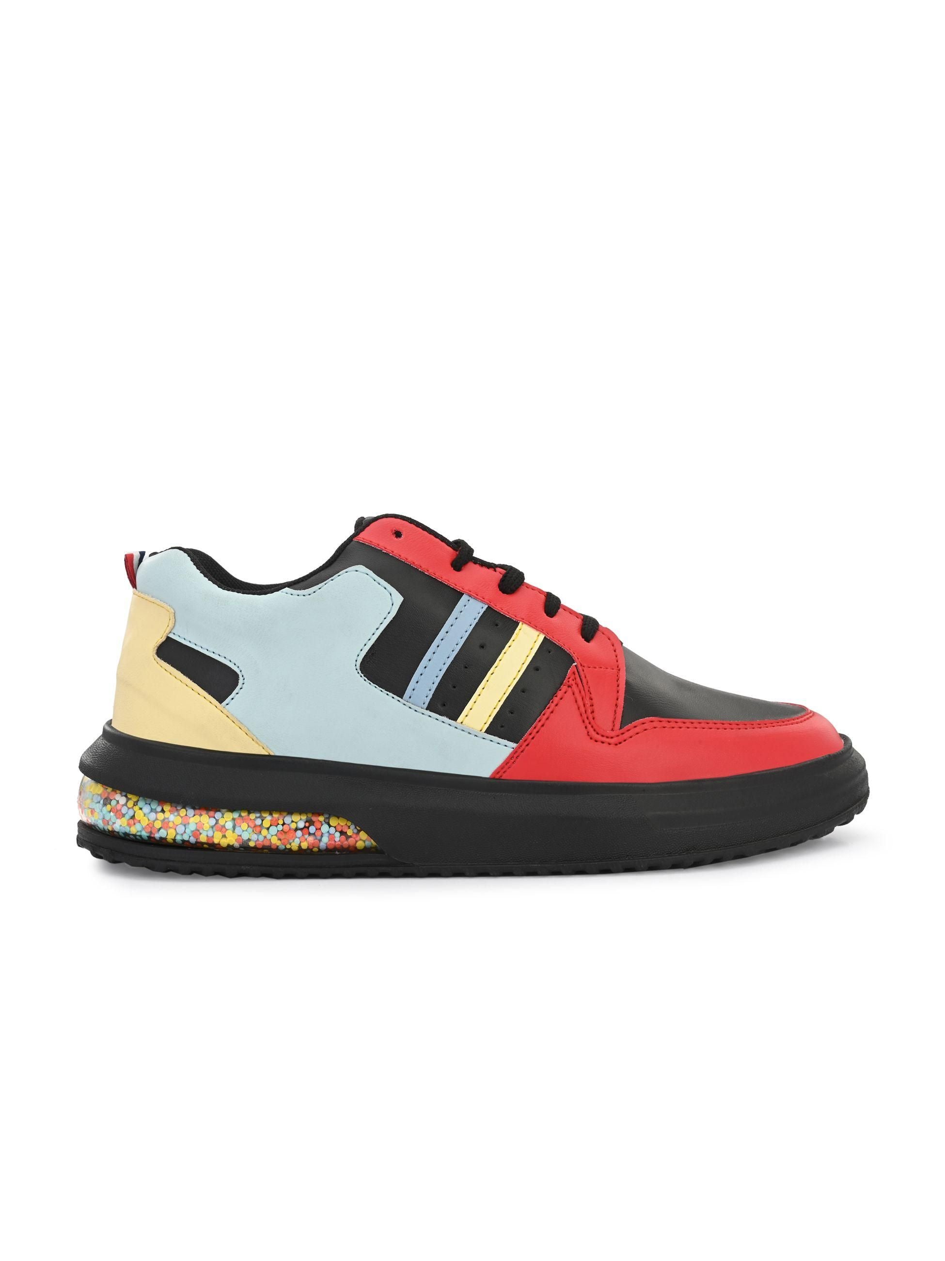 Airbell Synthetic Lace-ups Casual Sneaker for Men's (Black)